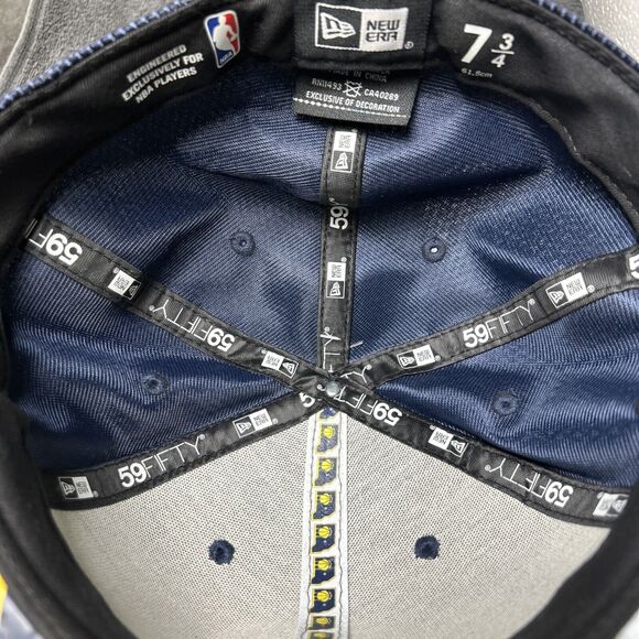 New Era 59Fifty Indiana Pacers Hat 7 3/4 Blue NBA On Court Collection NWT - Picture 8 of 10
